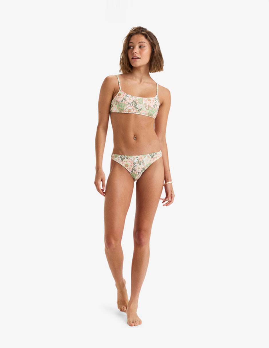 Bikini Roxy estampado floral a la cintura para mujer