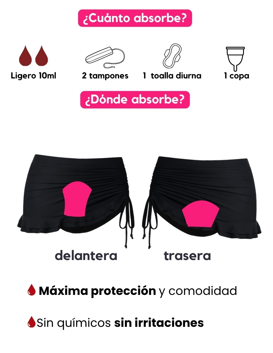 Bikini menstrual flujo ligero para mujer 11