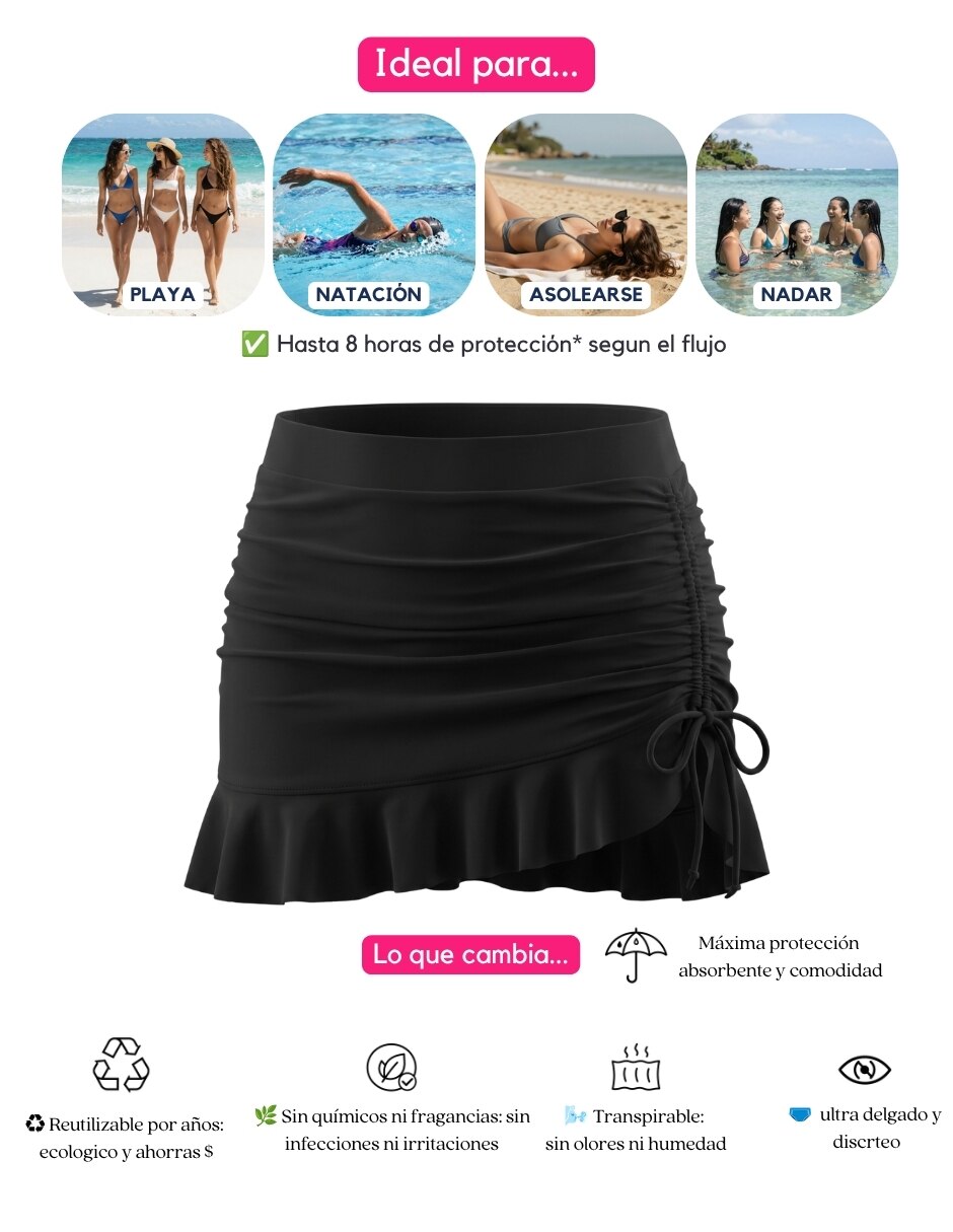 Bikini menstrual flujo ligero para mujer 10