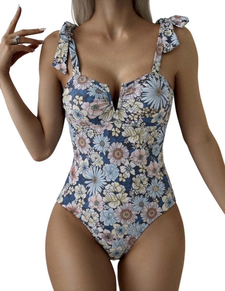 Traje de baño completo estampado floral para mujer Traje de baño completo estampado floral para mujer