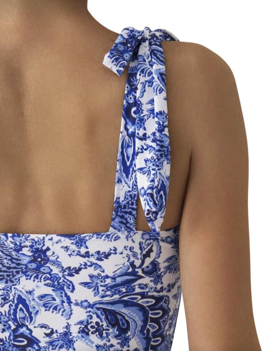 Traje de baño completo estampado floral para mujer 5
