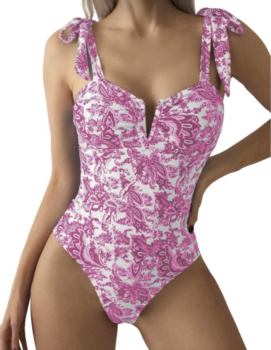 Traje de baño completo estampado floral para mujer Traje de baño completo estampado floral para mujer