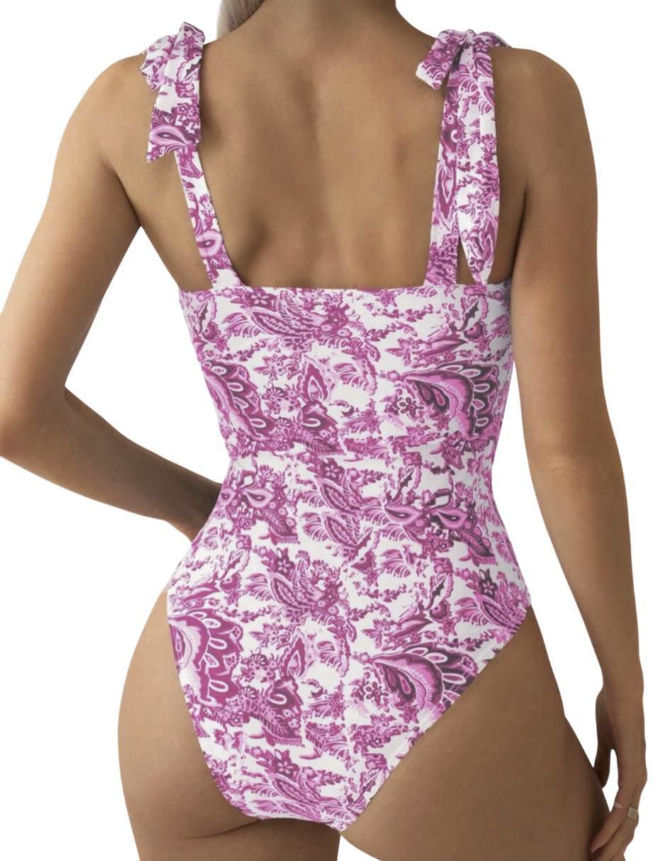 Traje de baño completo estampado floral para mujer