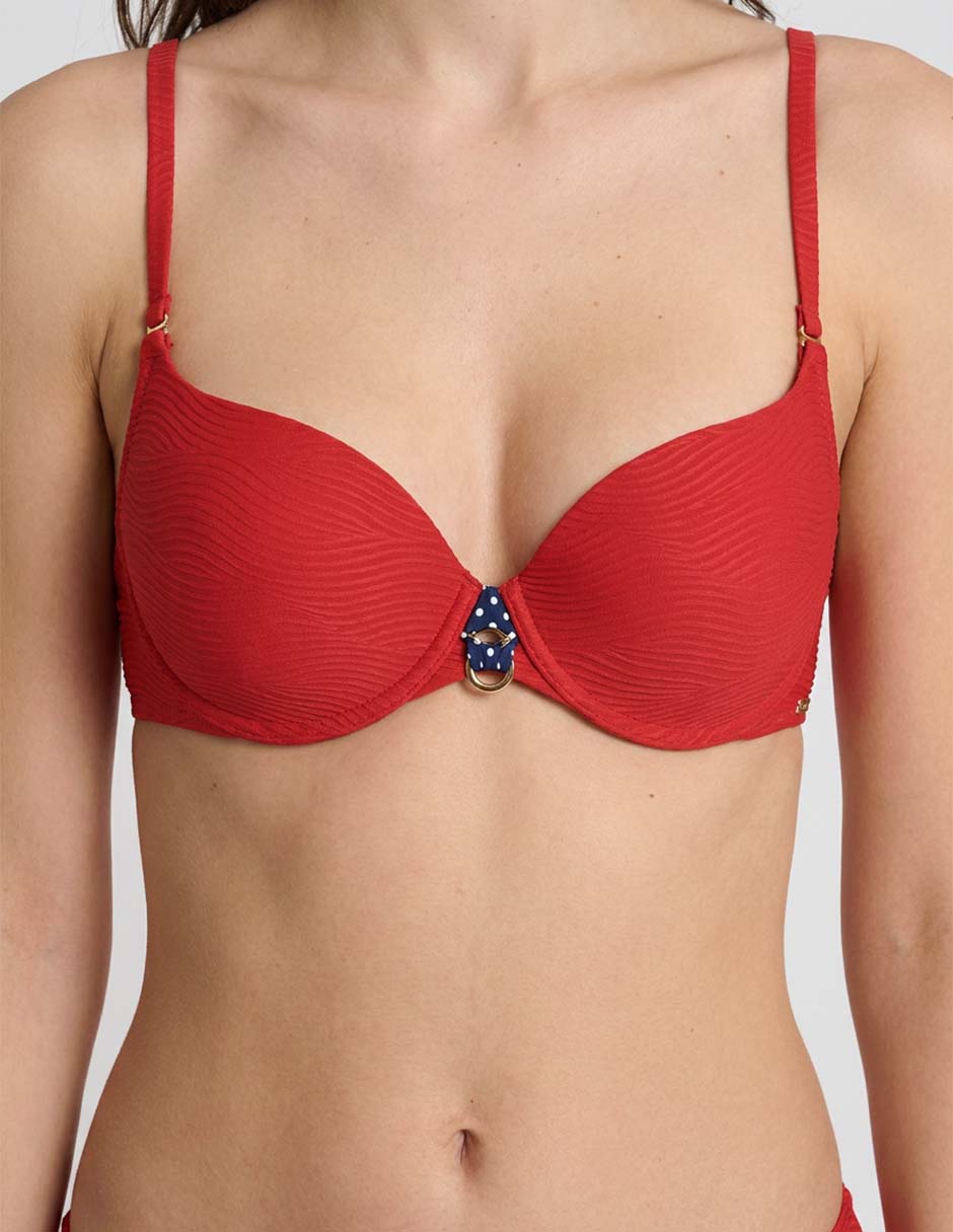 Tip bikini Selmark estampado étnico con copa preformada para mujer