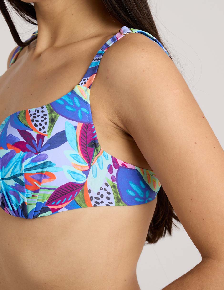 Traje de baño selmark estampado floral con copas para mujer