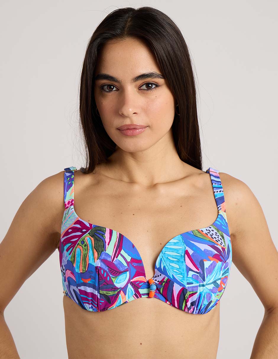 Traje de baño estampado floral con copas para mujer Traje de baño estampado floral con copas para mujer