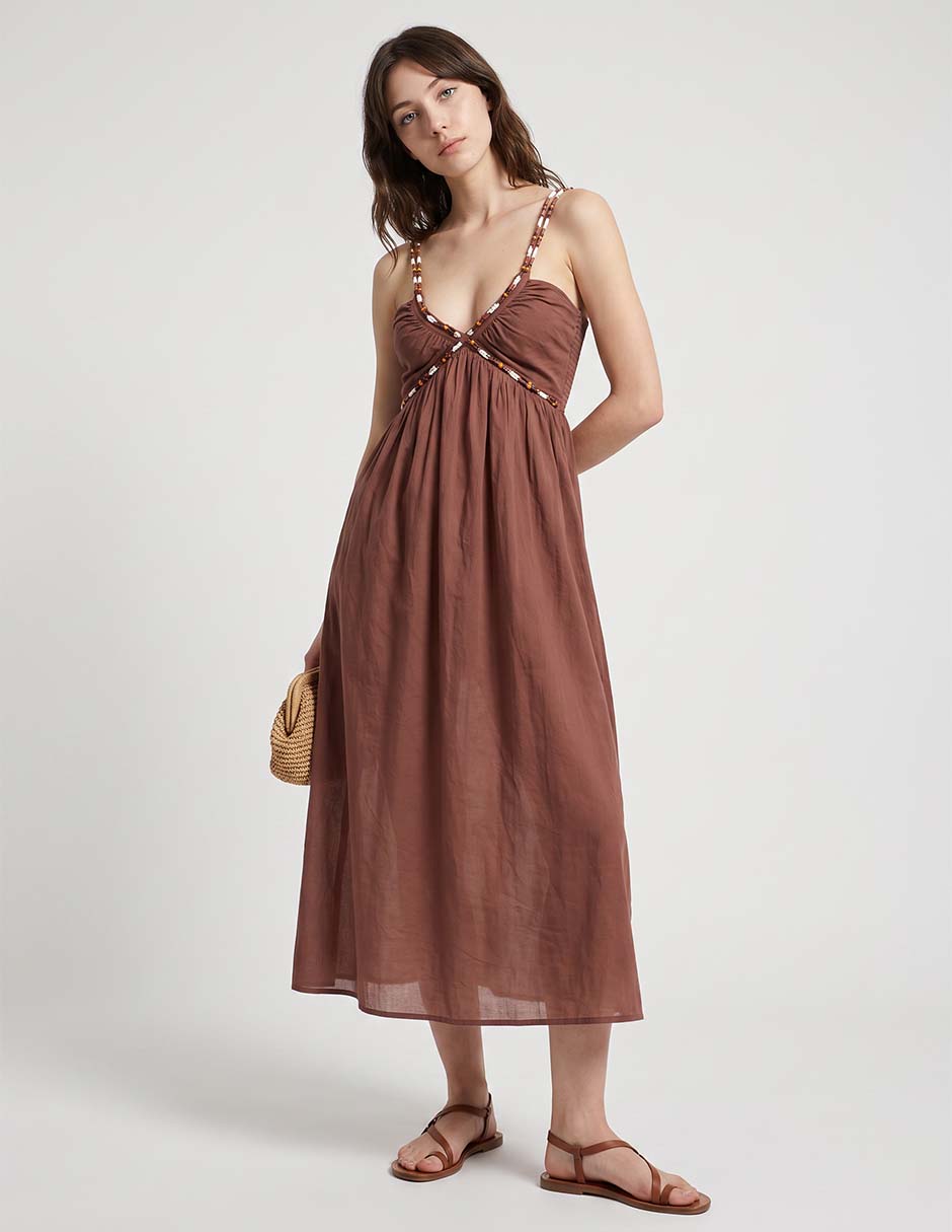 Salida de playa vestido Selmark con herraje para mujer