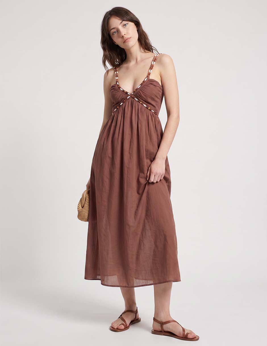 Salida de playa vestido Selmark con herraje para mujer