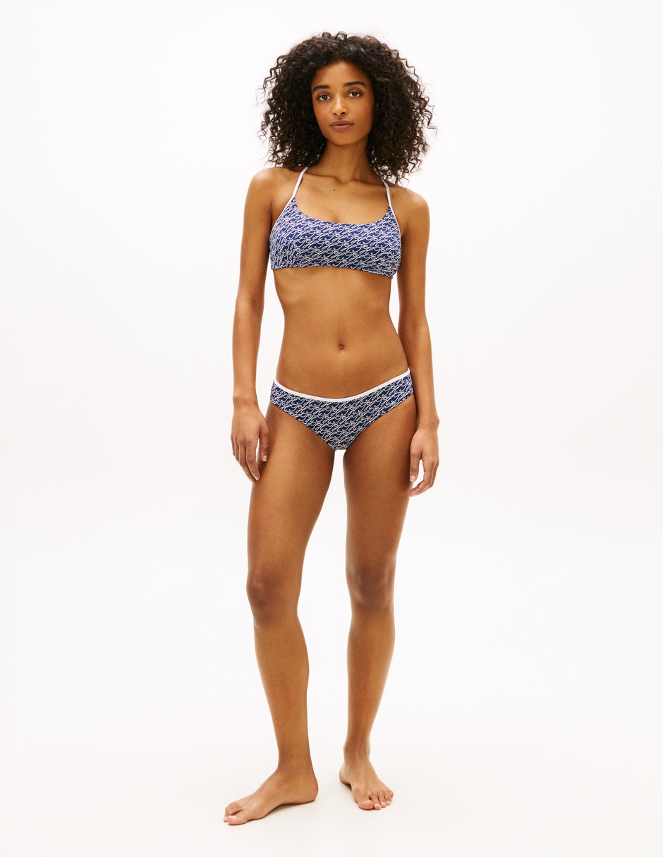 Bikini estampado logo a la cintura para mujer 2