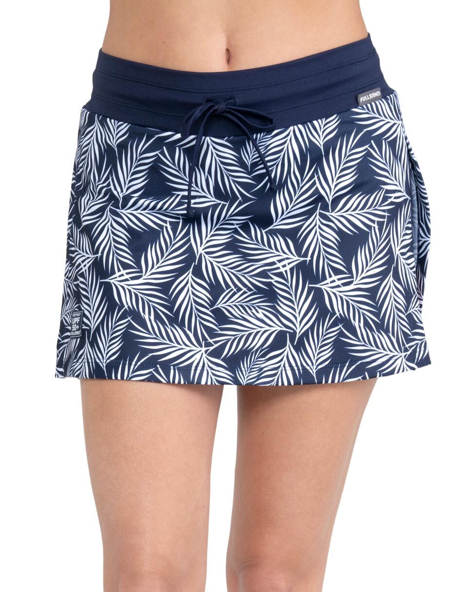 Falda short Fullsand estampado floral a la cintura para mujer