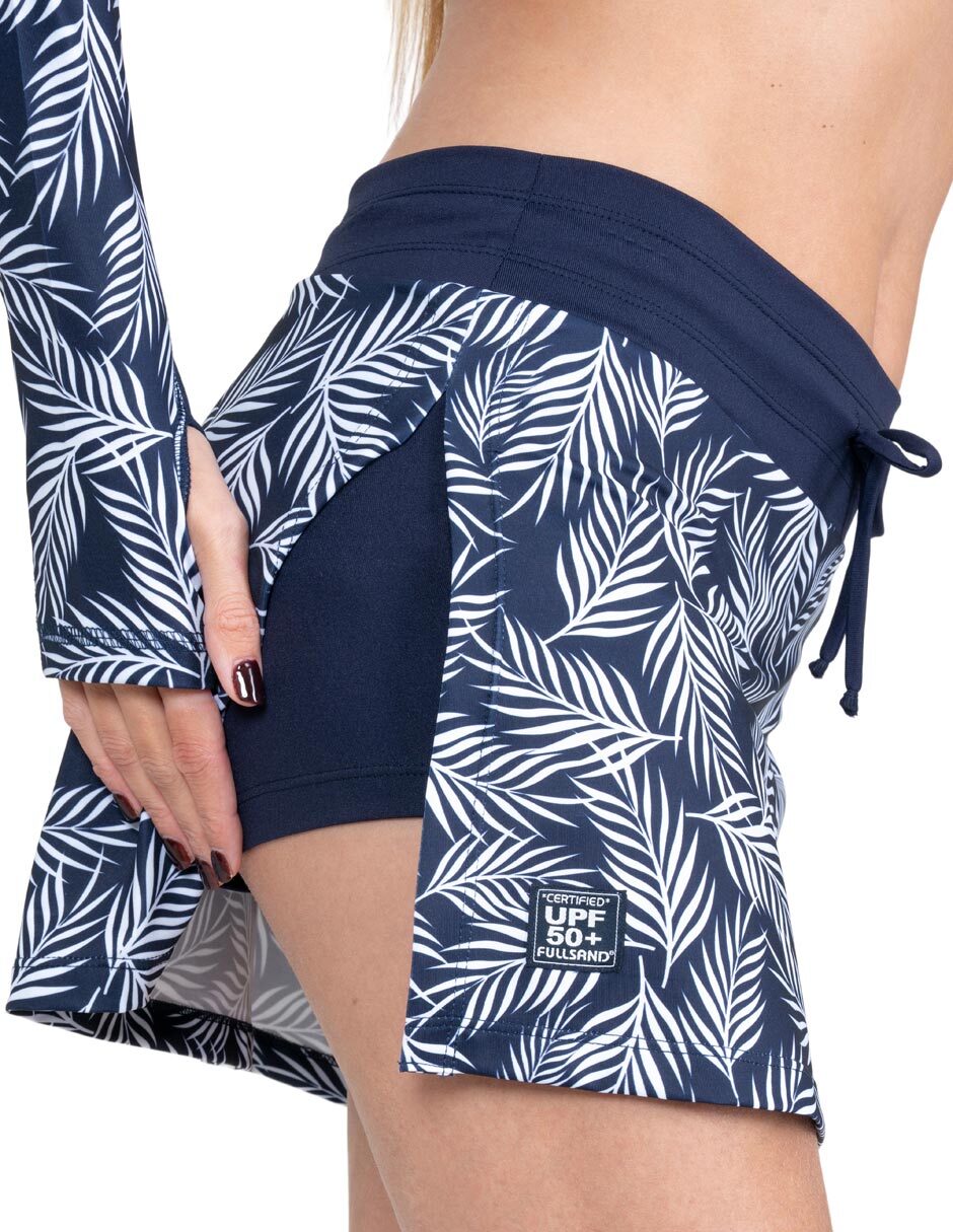 Falda short Fullsand estampado floral a la cintura para mujer