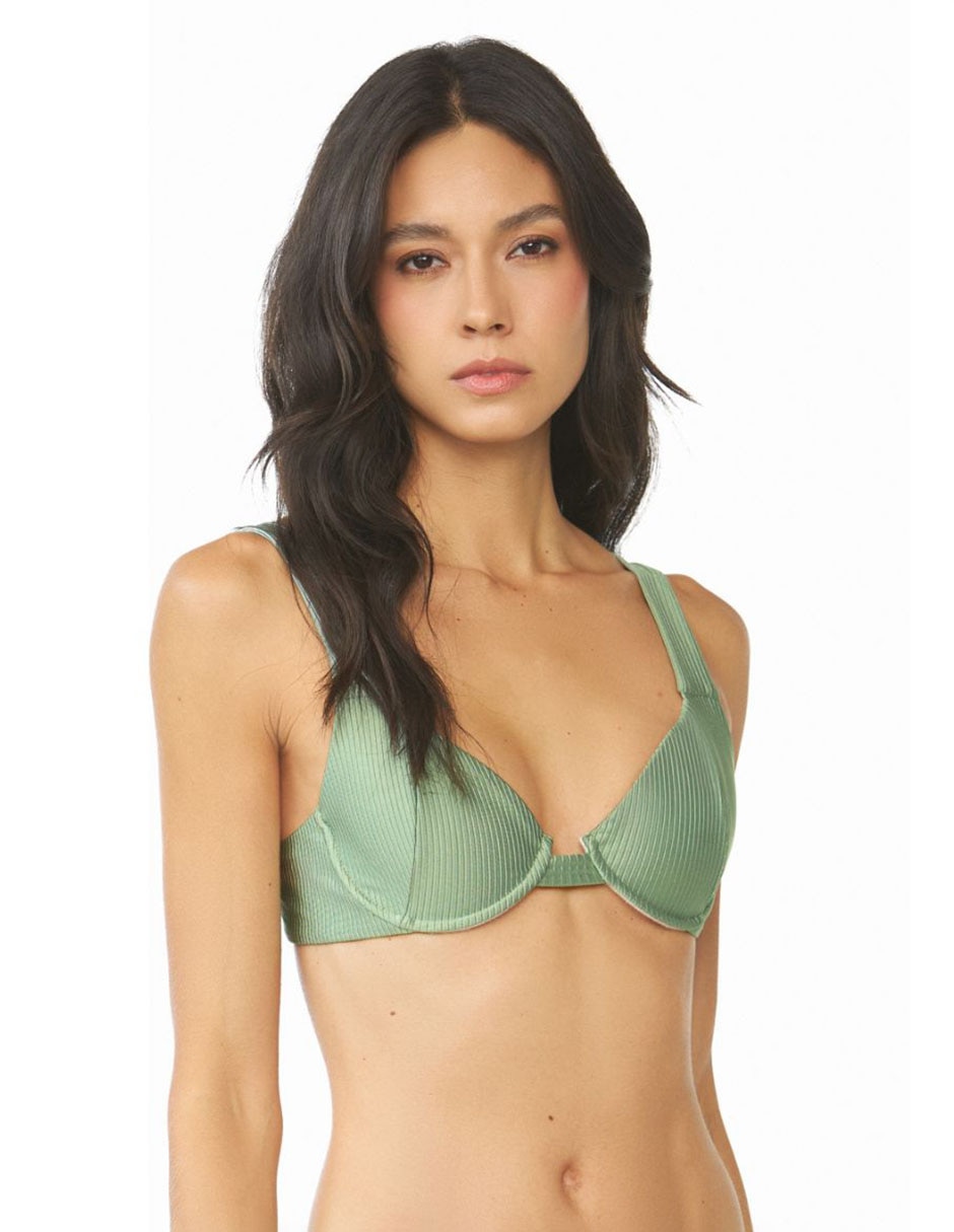 Top bikini con copa removible para mujer