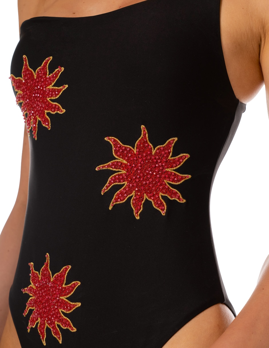 Traje de baño completo estampado floral para mujer