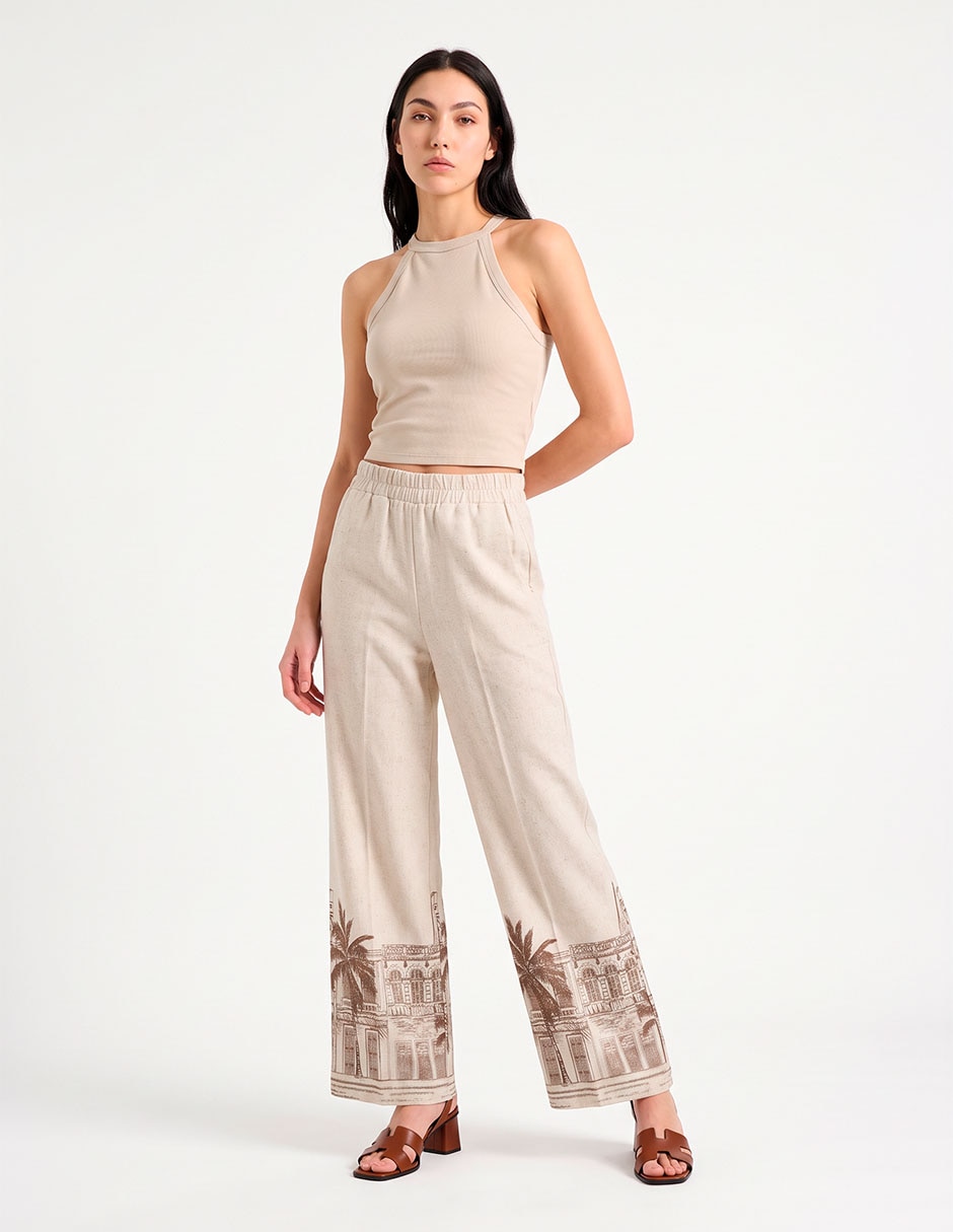 Pantalón recto para mujer