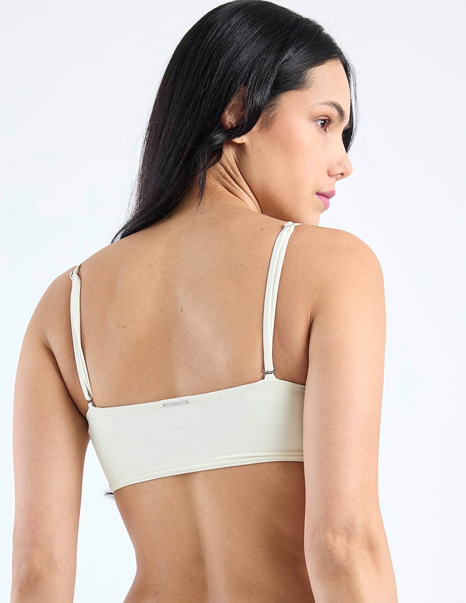 Top bikini Ck con copa para mujer 3
