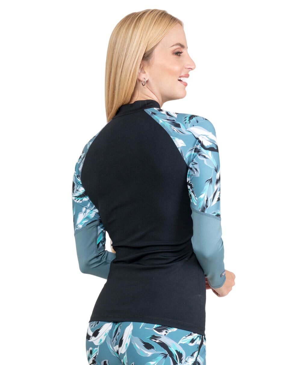 Wetshirt estampado floral para mujer 5