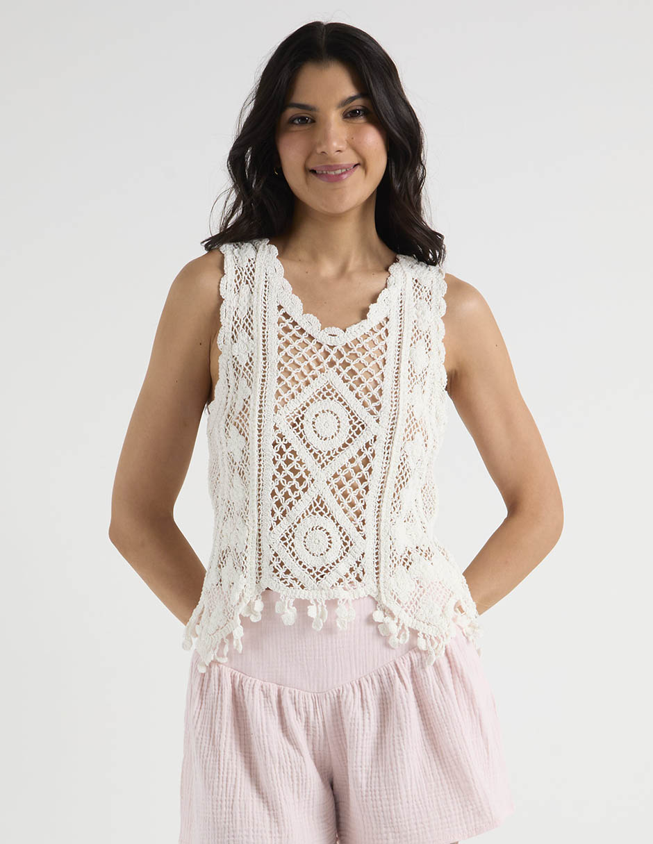Top cuello V tirante ancho 2