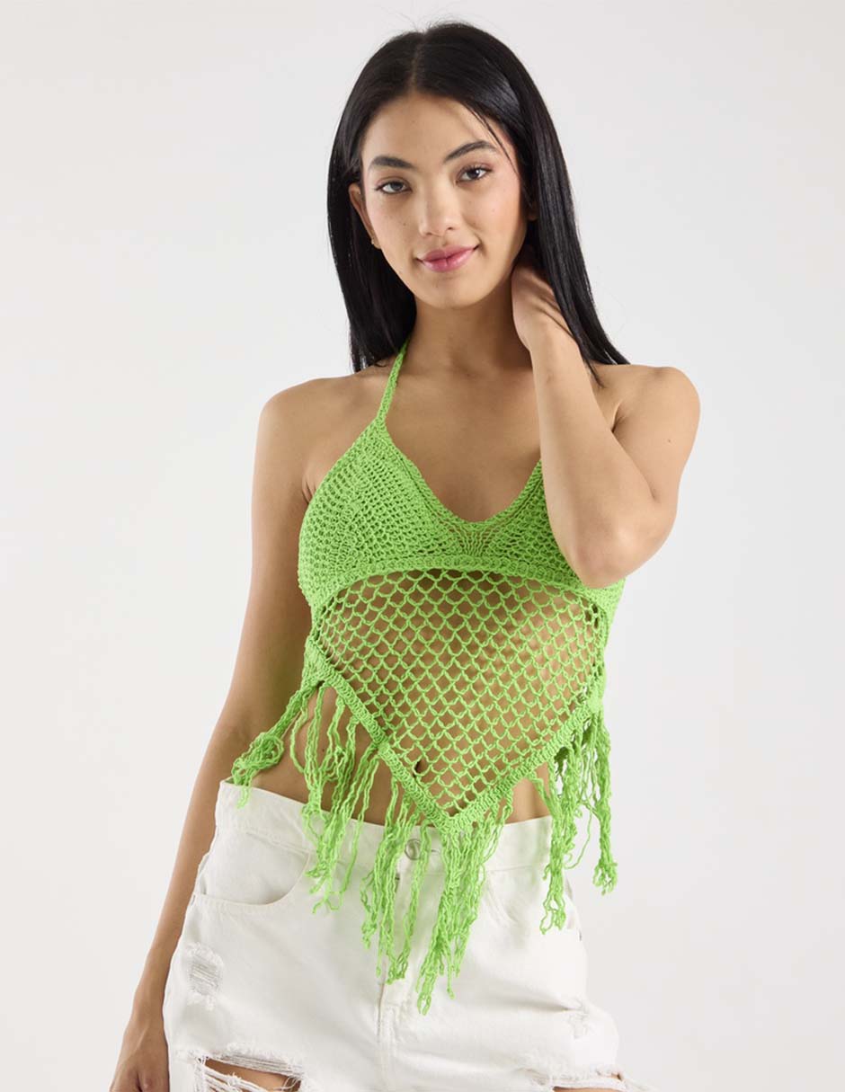 Top that's it cuello halter escote espalda abierta