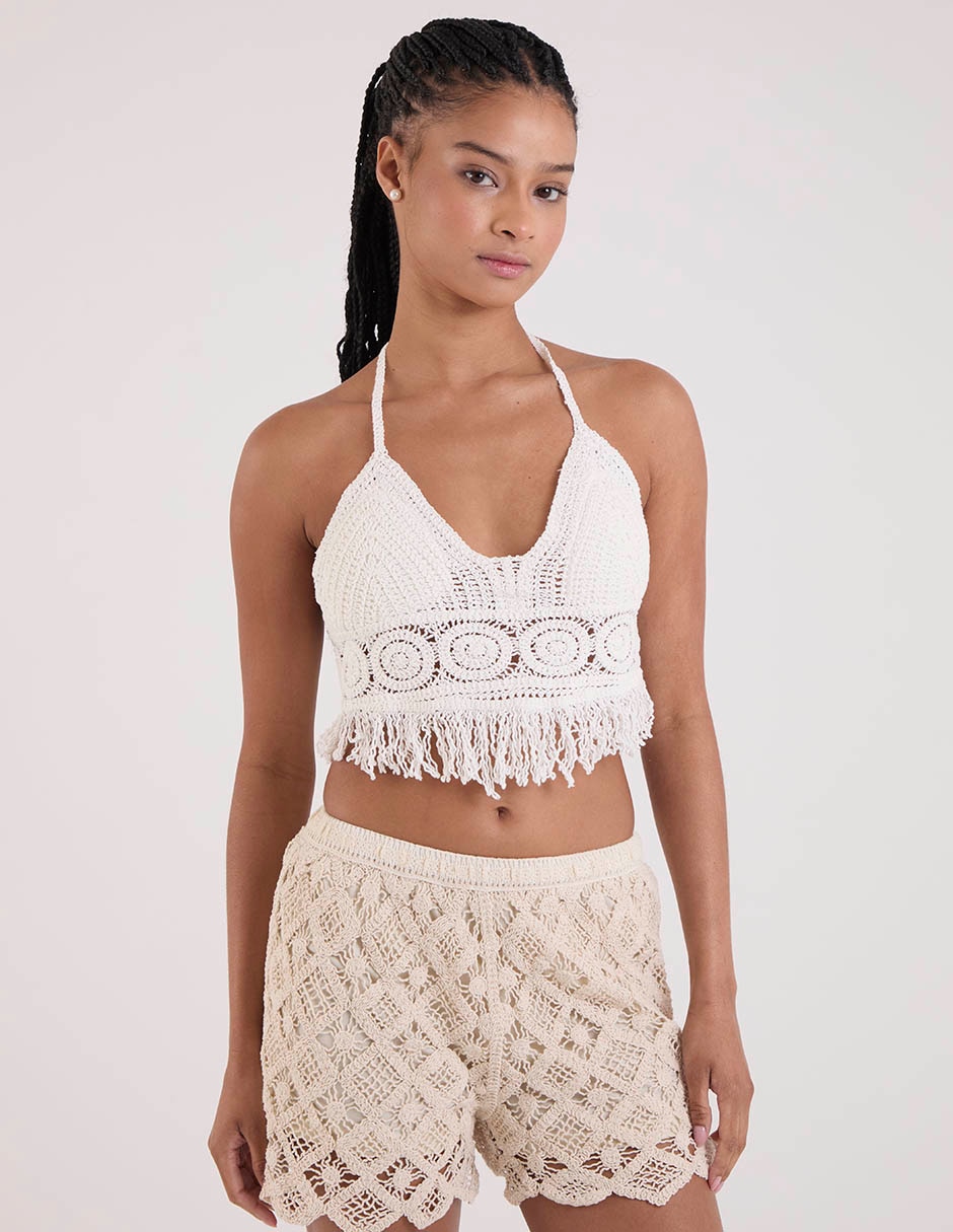Top cuello halter tirante delgado 5