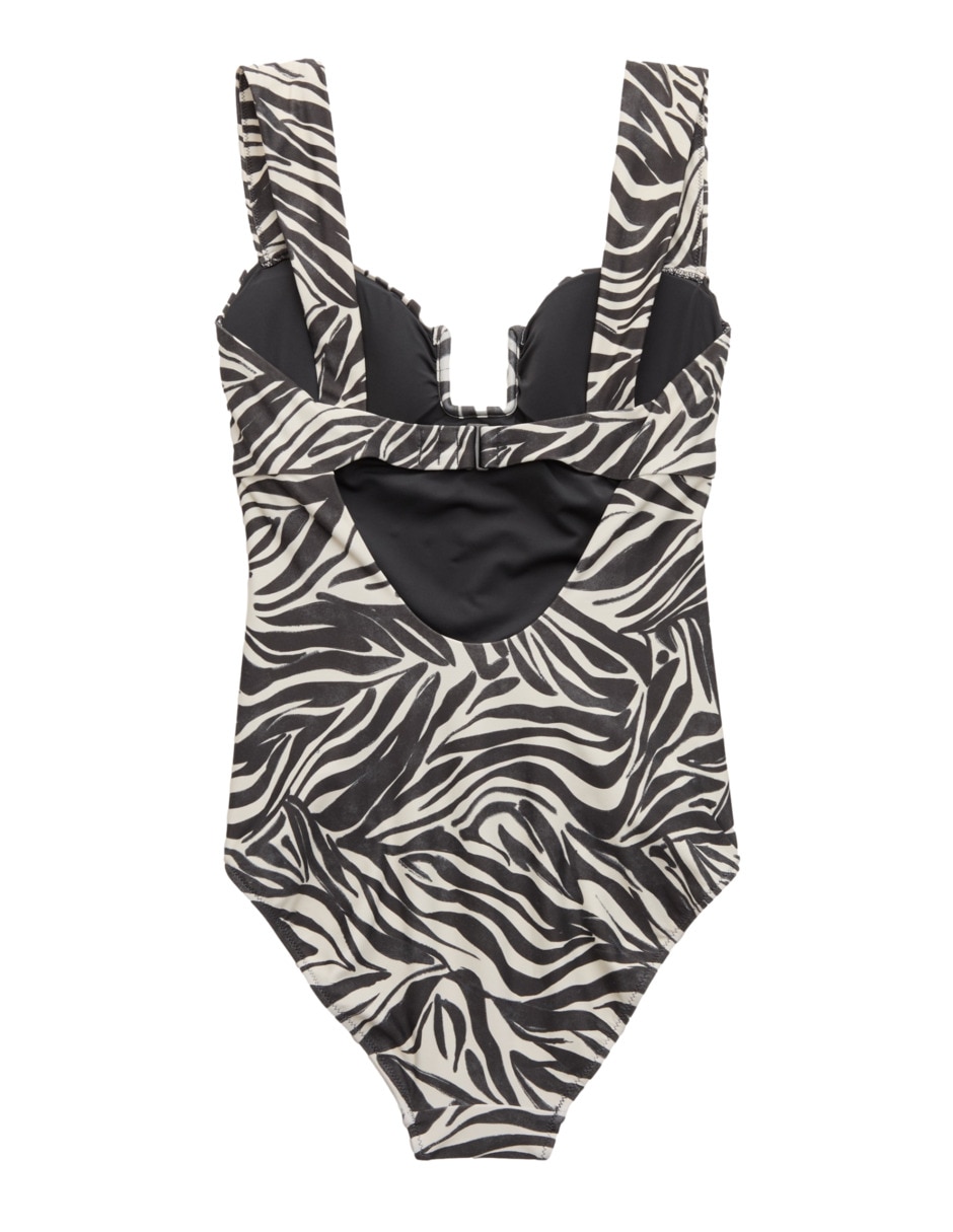 Traje de baño completo estampado animal print para mujer 3