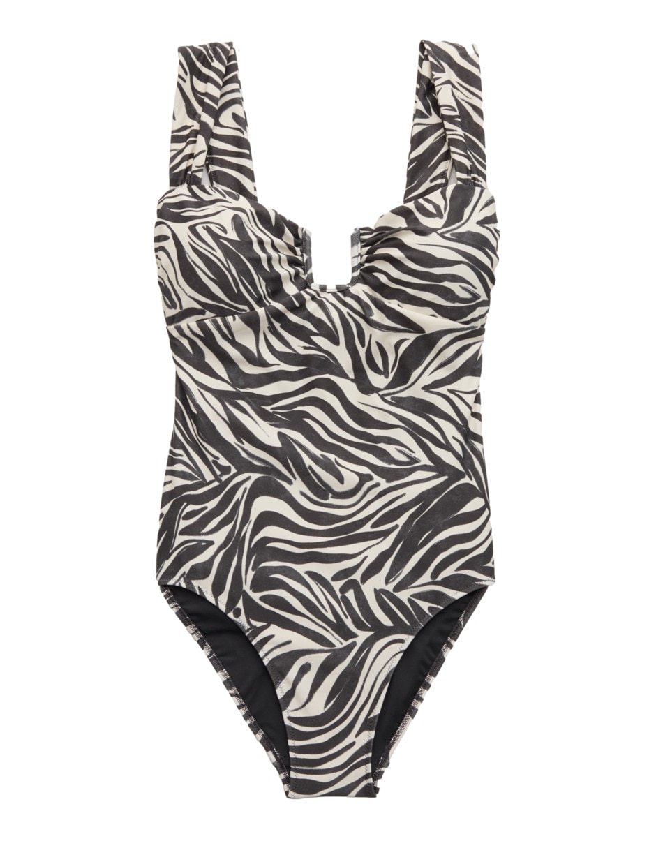 Traje de baño completo estampado animal print para mujer 4