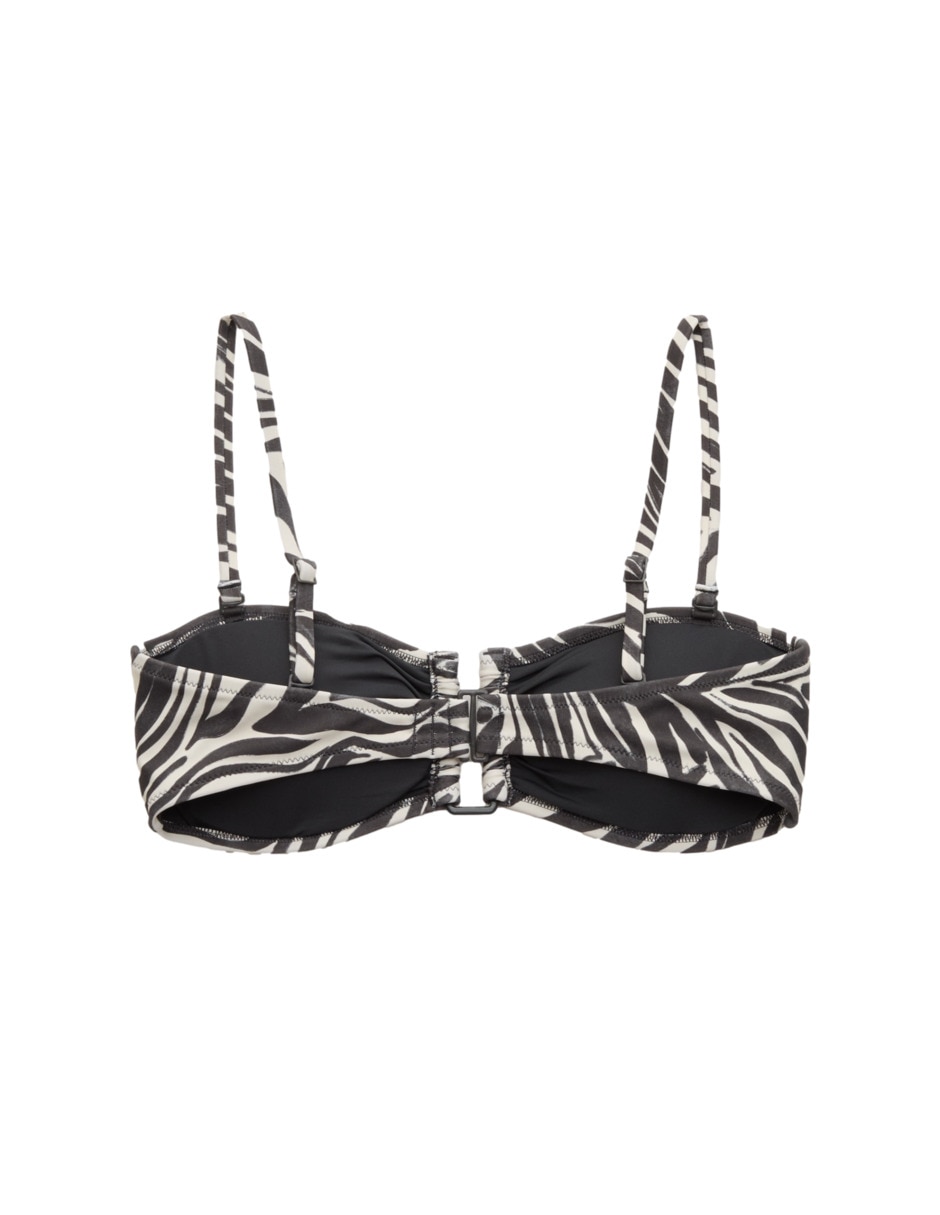 Bandeau "estampado" animal print "con (si aplica)" "copa(s)" sin copas "para mujer" 4