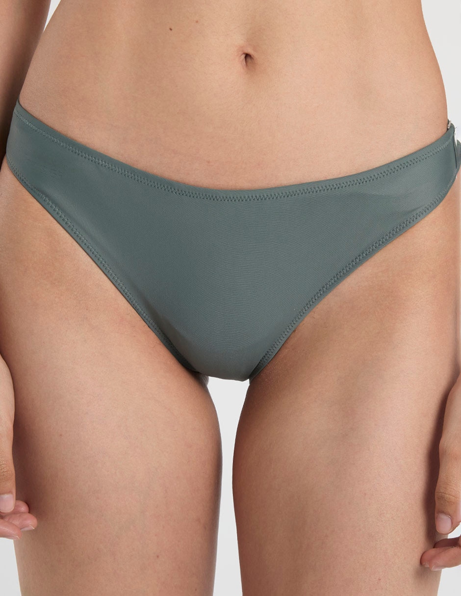 Bikini Bikini (Si Aplica) Estampado Liso A La (Si Aplica) Cintura Para Mujer