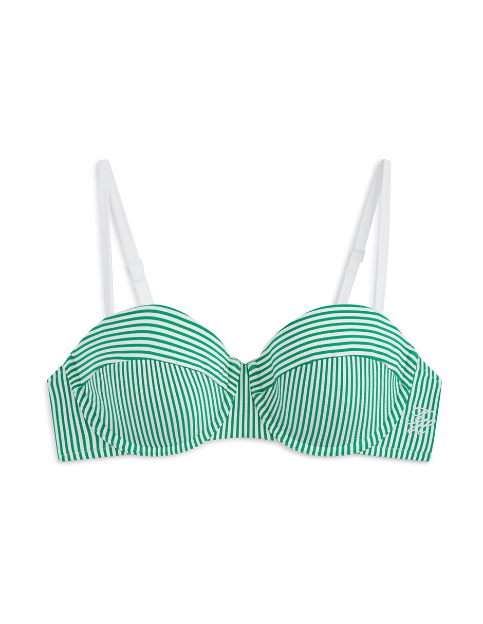 Brassiere estampado logo con copas para mujer
