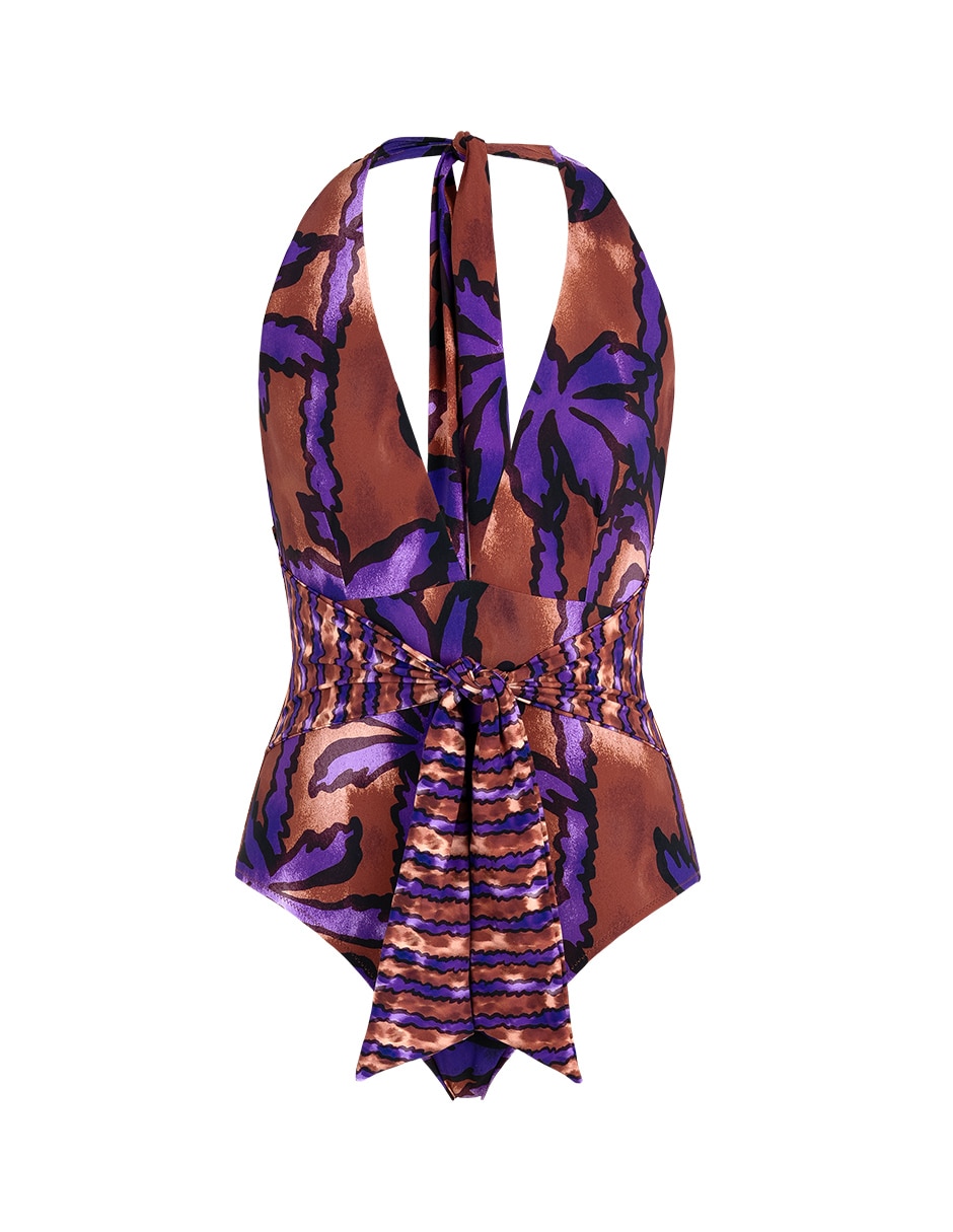 Traje de baño completo estampado floral para mujer