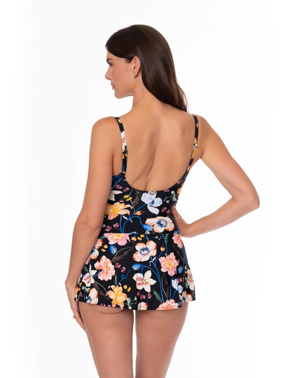 Traje de baño completo estampado floral para mujer