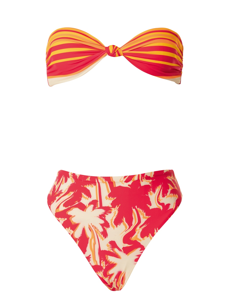 Top estampado a rayas con copa(s) sin copas para mujer 5