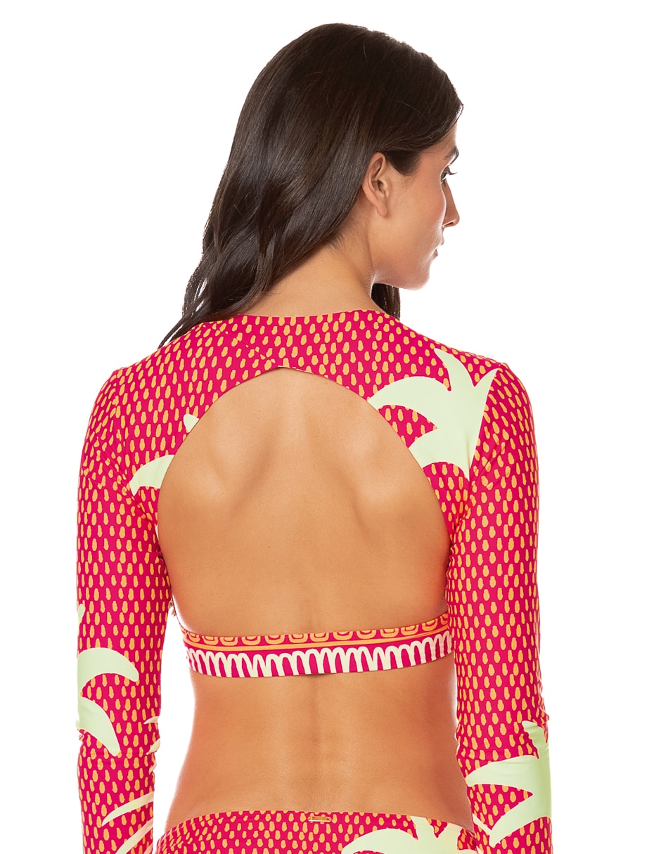 Top maaji estampado floral con copa(s) sin copas para mujer