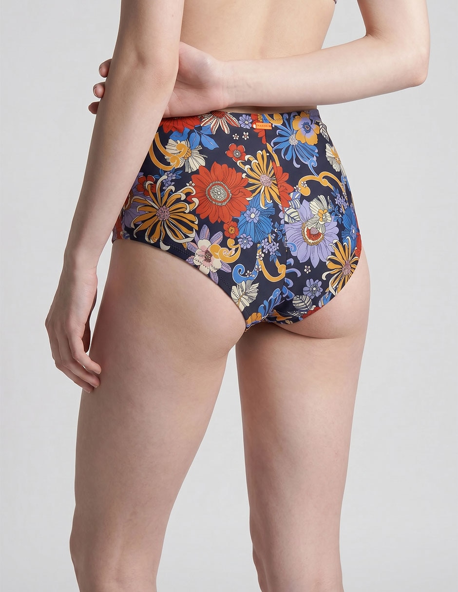 Bikini estampado floral a la cintura para mujer 2