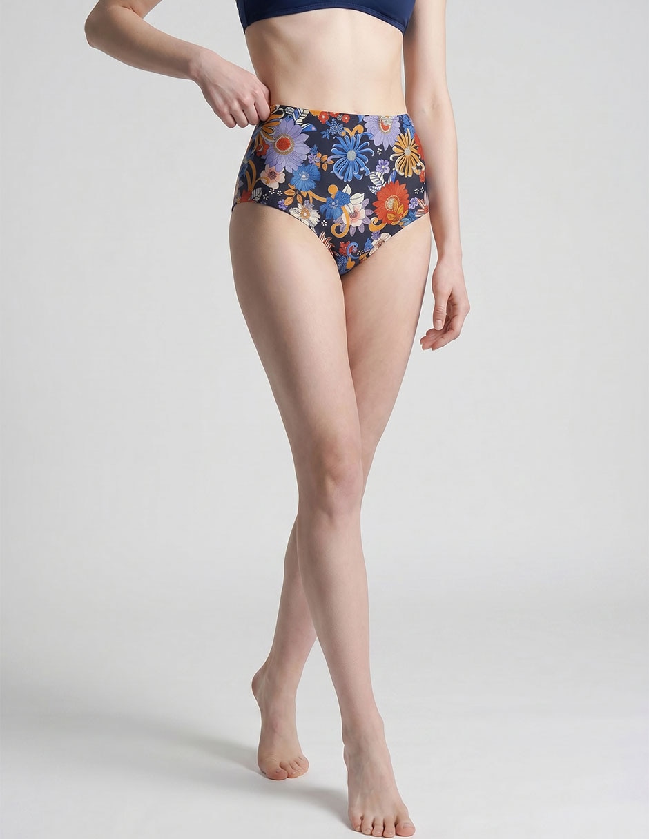 Bikini estampado floral a la cintura para mujer 3