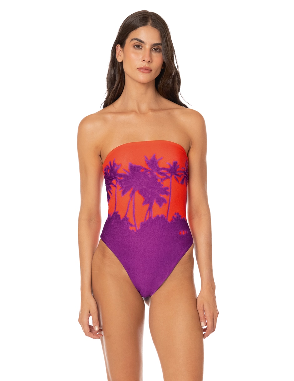 Traje de baño completo estampado floral para mujer Traje de baño completo estampado floral para mujer