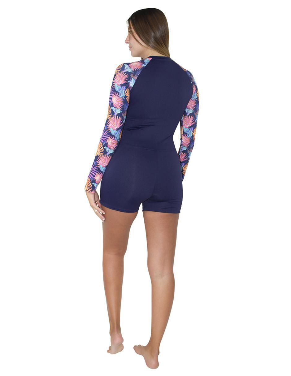 Traje de baño completo estampado floral para mujer