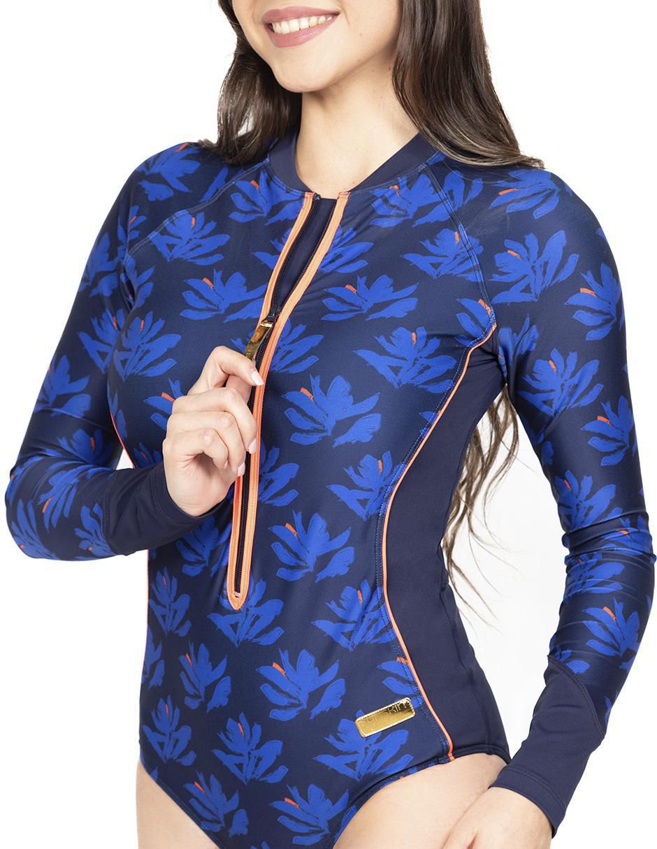 Traje de baño completo estampado floral para mujer