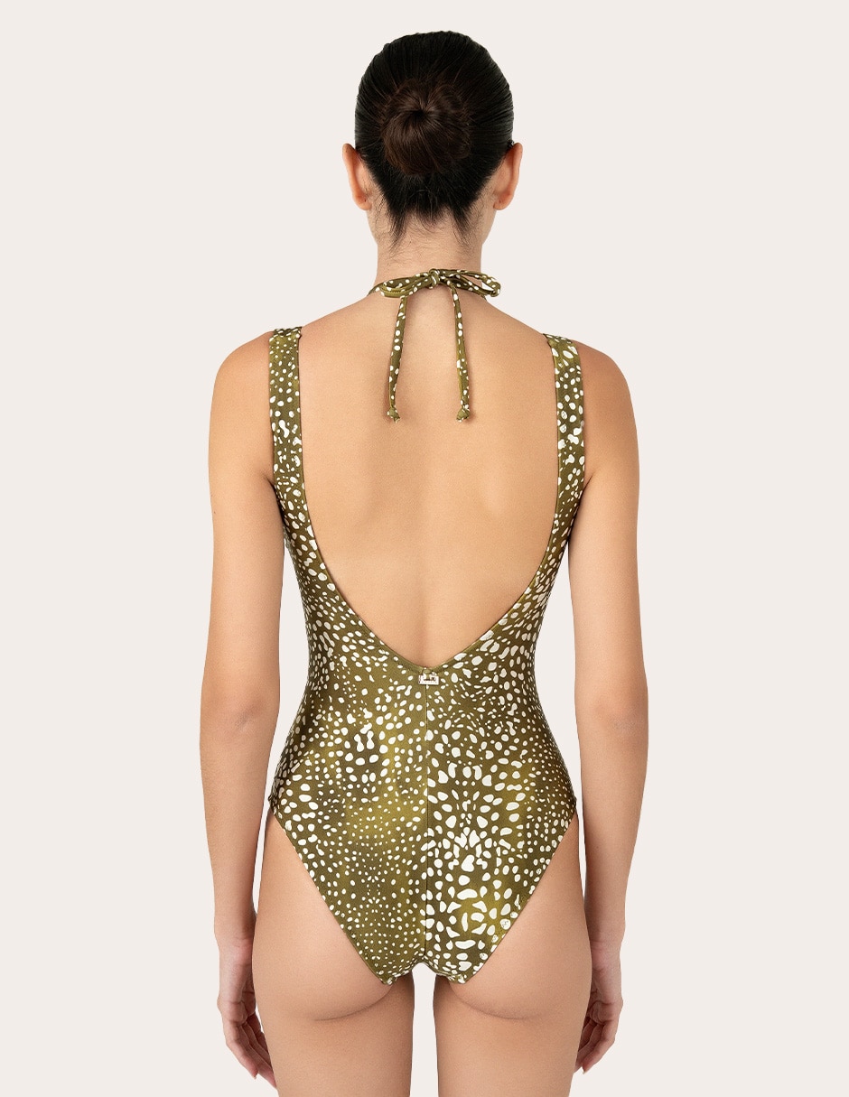 Traje de baño completo zingara estampado animal print para mujer