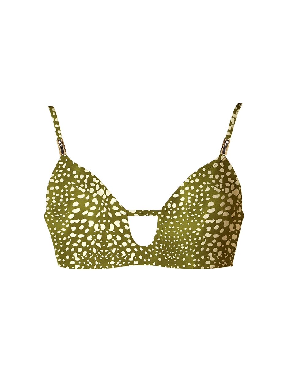 Brassiere zingara estampado animal print con copa removibles para mujer