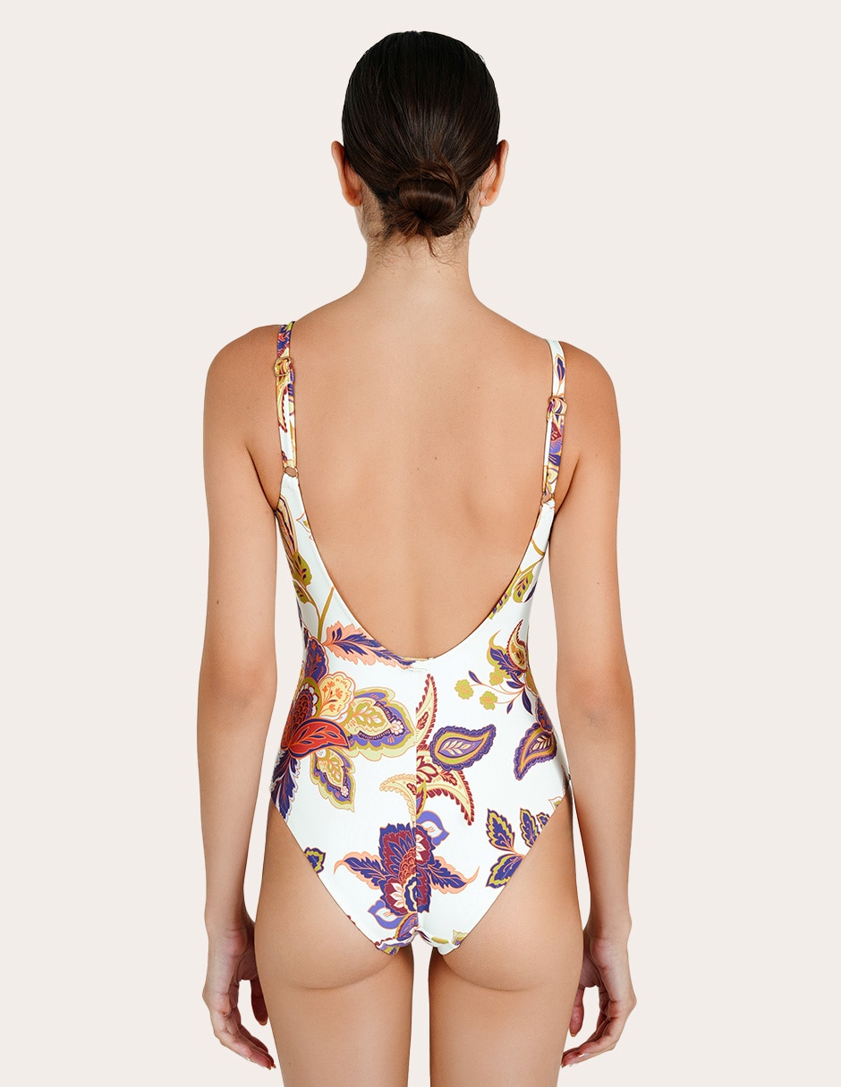 Traje de baño completo zingara estampado floral para mujer