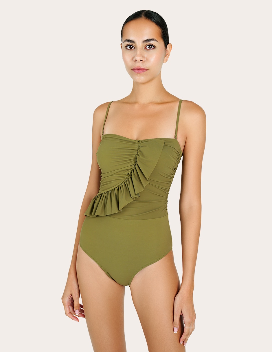 Traje de baño completo 'estampado' liso 'para mujer' Traje de baño completo 'estampado' liso 'para mujer'