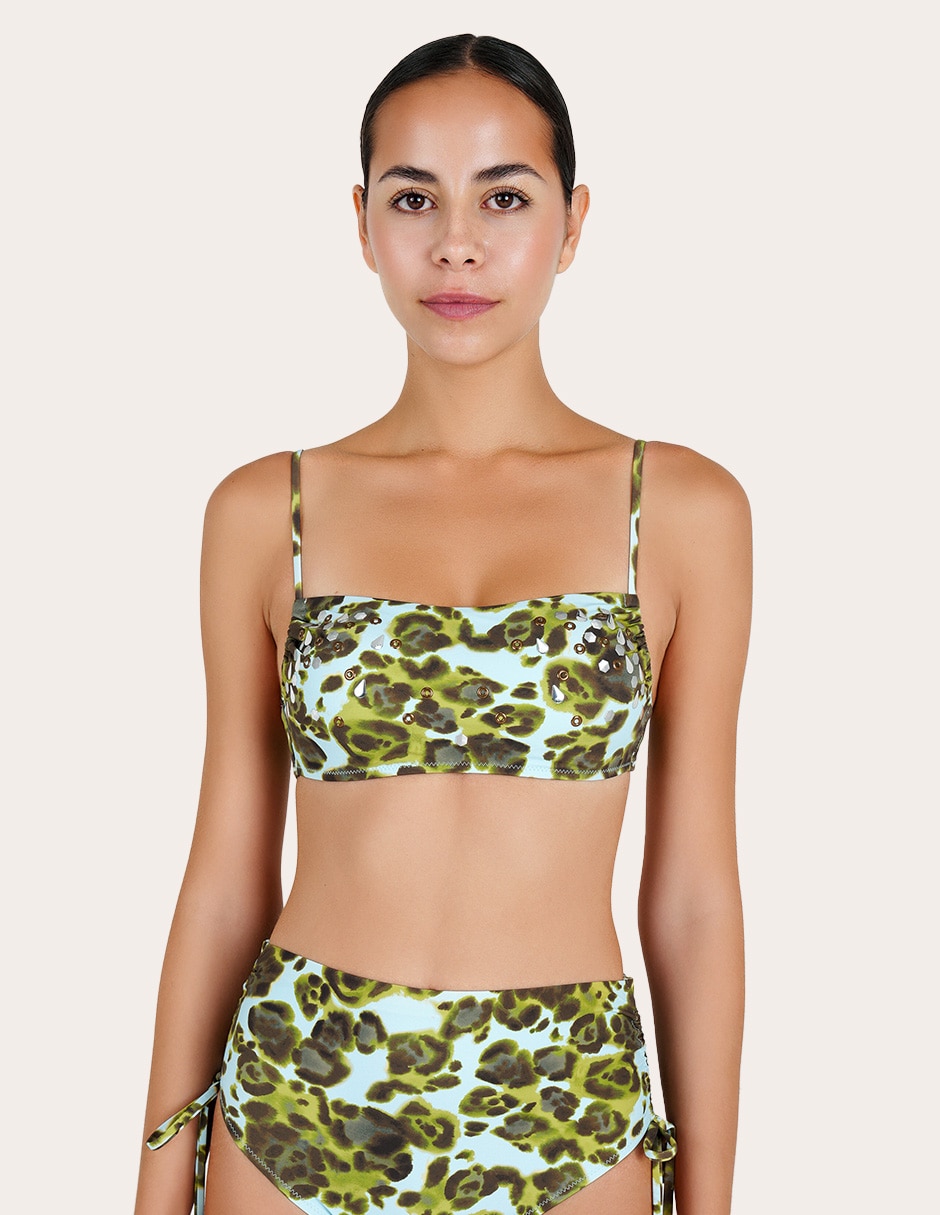 Bandeau 'estampado' animal print 'con (si aplica)' 'copa(s)' removibles 'para mujer' Bandeau 'estampado' animal print 'con (si aplica)' 'copa(s)' removibles 'para mujer'