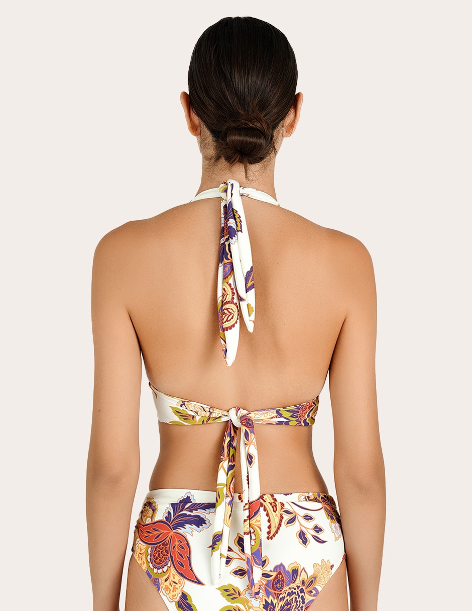 Top bikini estampado floral para mujer 2