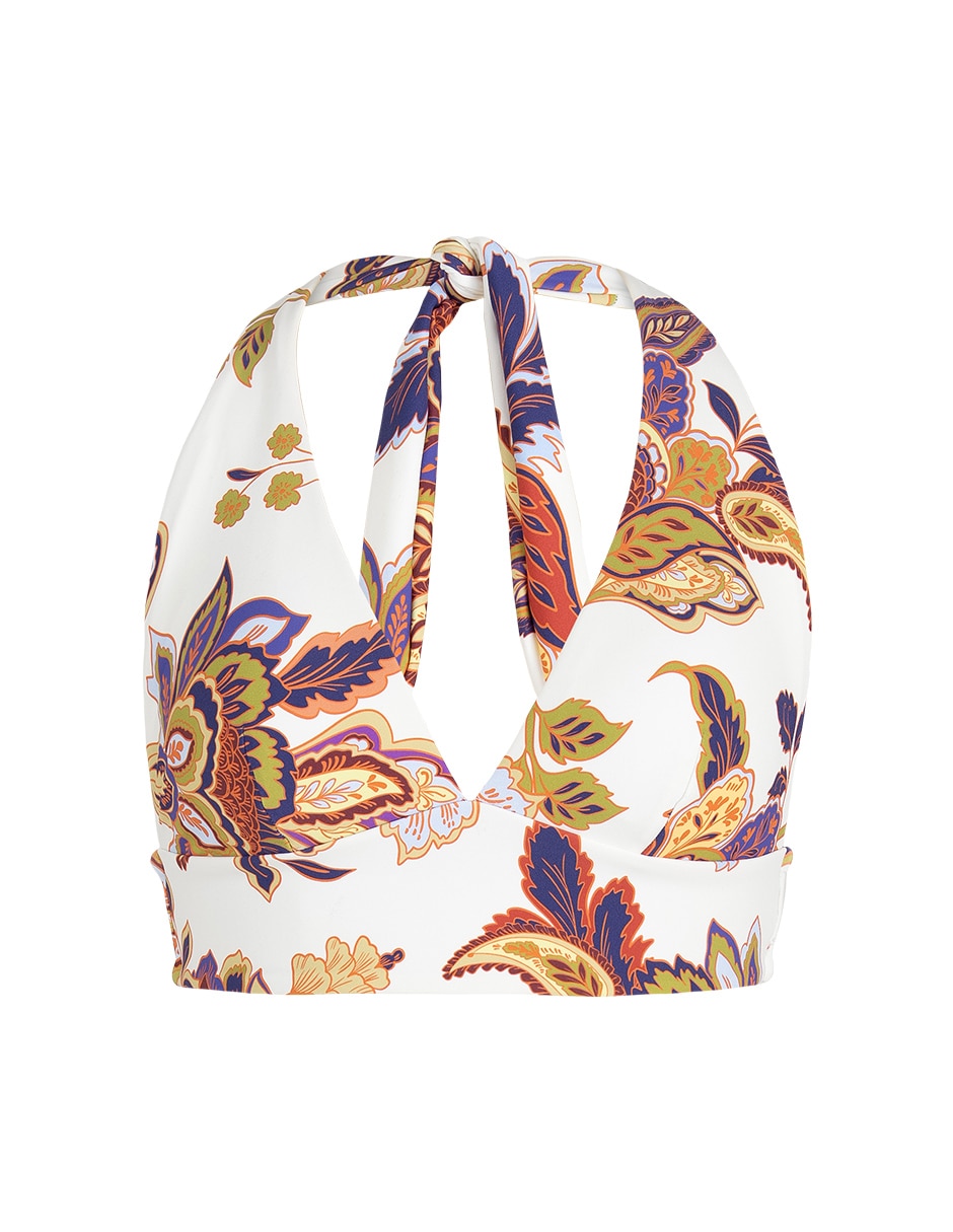 Top bikini estampado floral para mujer 5