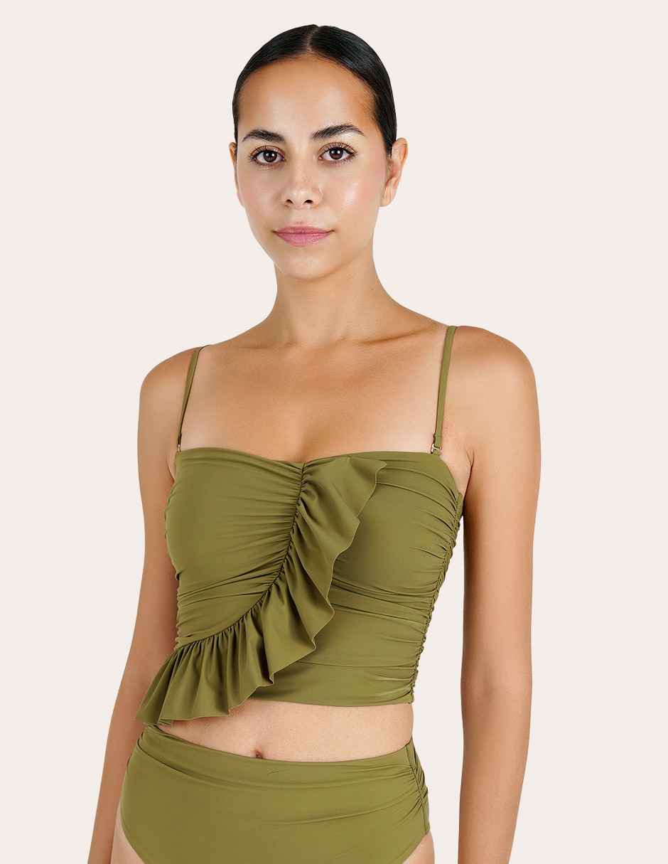 Top zingara con copas removibles para mujer