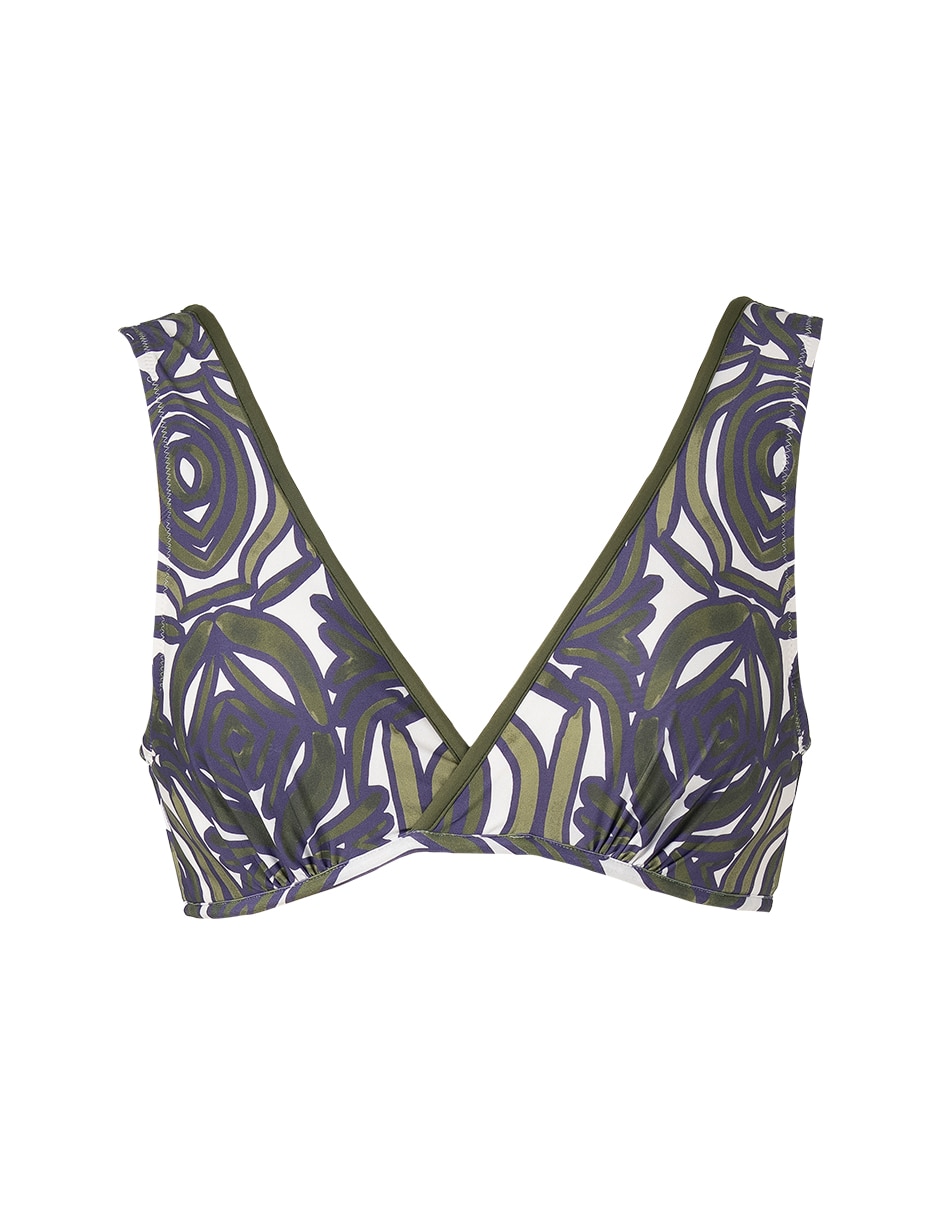 Brassiere zingara estampado macroprint con copa removibles para mujer