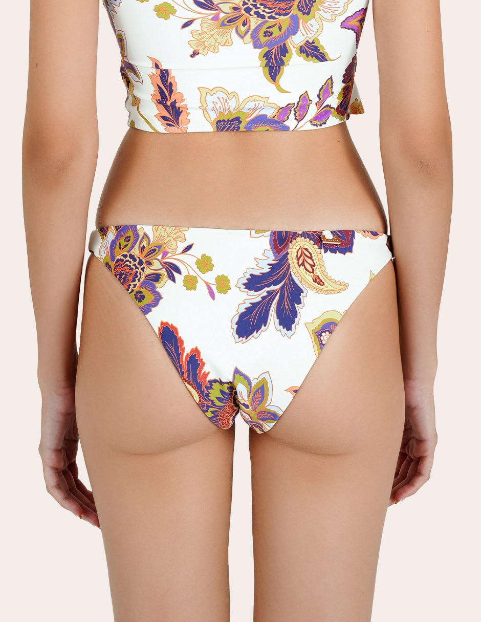 Bikini zingara estampado macroprint a la cadera para mujer