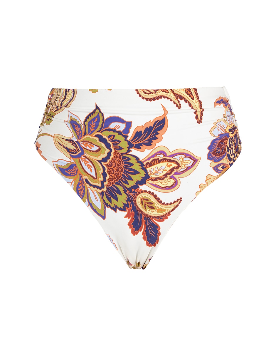 Bikini zingara estampado macroprint a la cintura para mujer