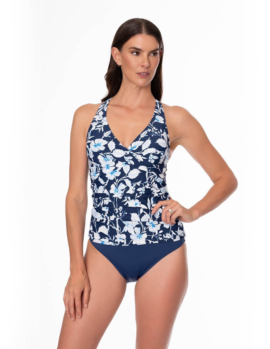 Tankini jantzen estampado gráfico con copas removibles para mujer
