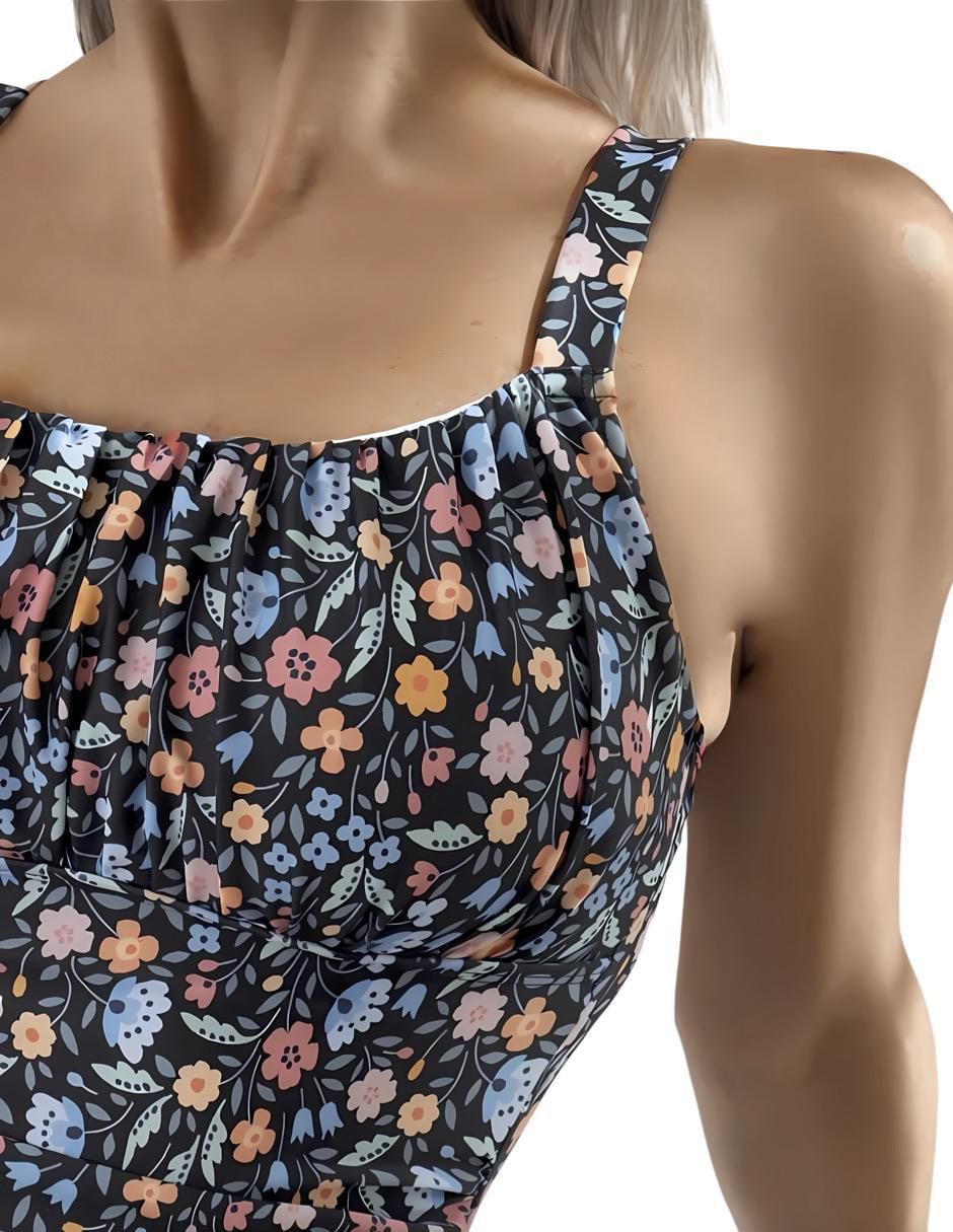 Traje de baño completo estampado floral para mujer